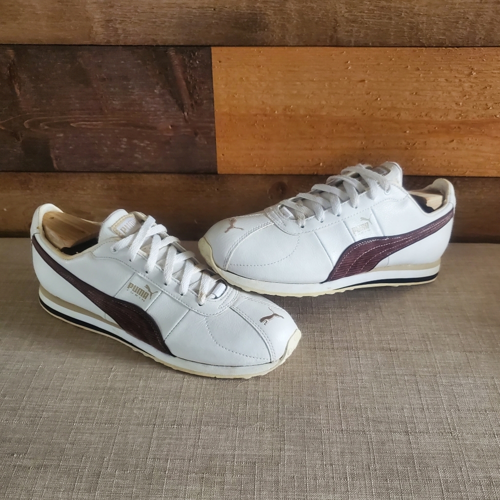 VTG Puma Women's Turin Leather Sneakers Shoes Size 9.5